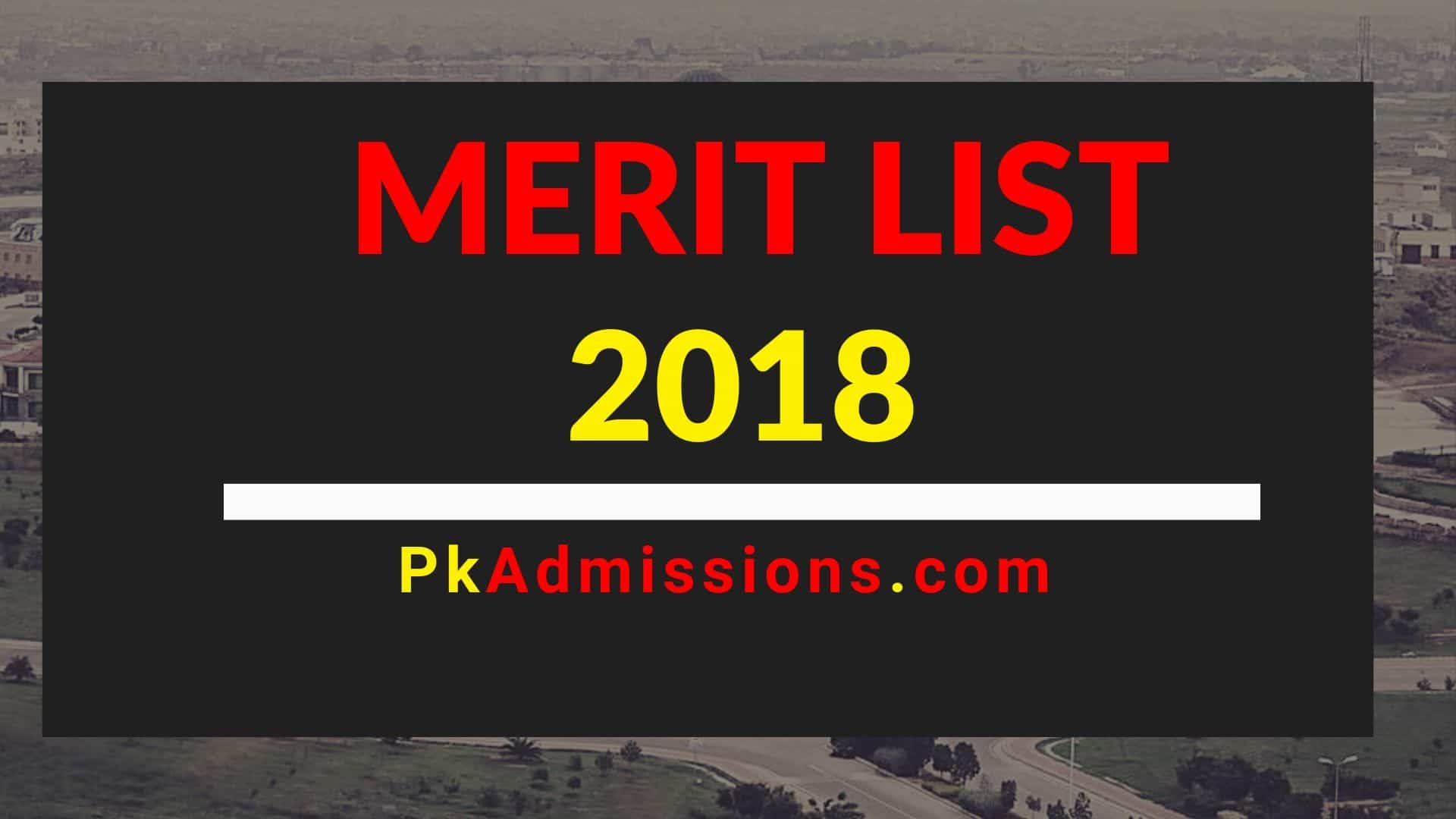 closing merit list of Arid Agriculture 2018