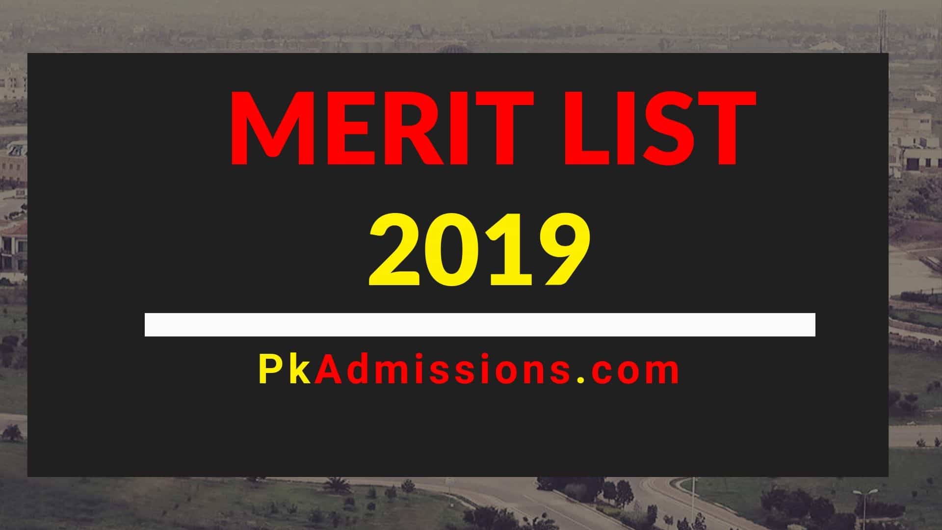 closing merit list of IUB University 2019
